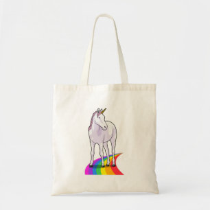 Unicorn with Rainbow Tote Bag
