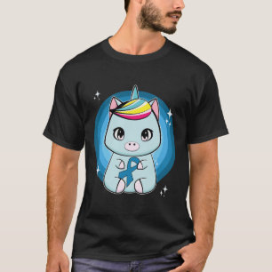 Unicorn With Ribbon Diabetes Awareness T-Shirt