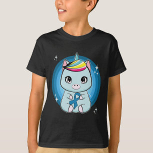 Unicorn With Ribbon Diabetes Awareness  T-Shirt
