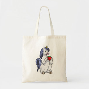 Unicorn with Strawberry Fruit Tote Bag