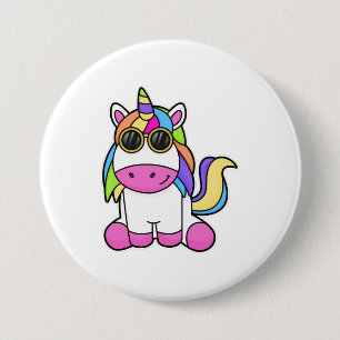 Unicorn with Sunglasses 3 Inch Round Button