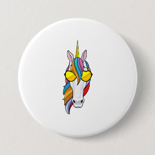Unicorn with Sunglasses 3 Inch Round Button