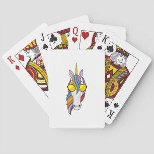 Unicorn with Sunglasses Playing Cards