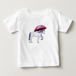 Unicorn with Umbrella Baby T-Shirt