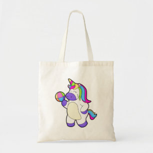 Unicorn with Volleyball Tote Bag