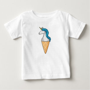 Unicorn with Waffle ice cream Baby T-Shirt