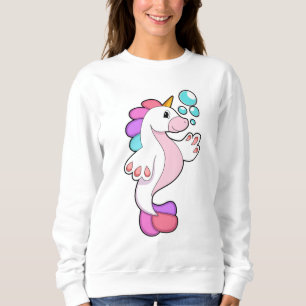 Unicorn with Water bubbles.PNG Sweatshirt