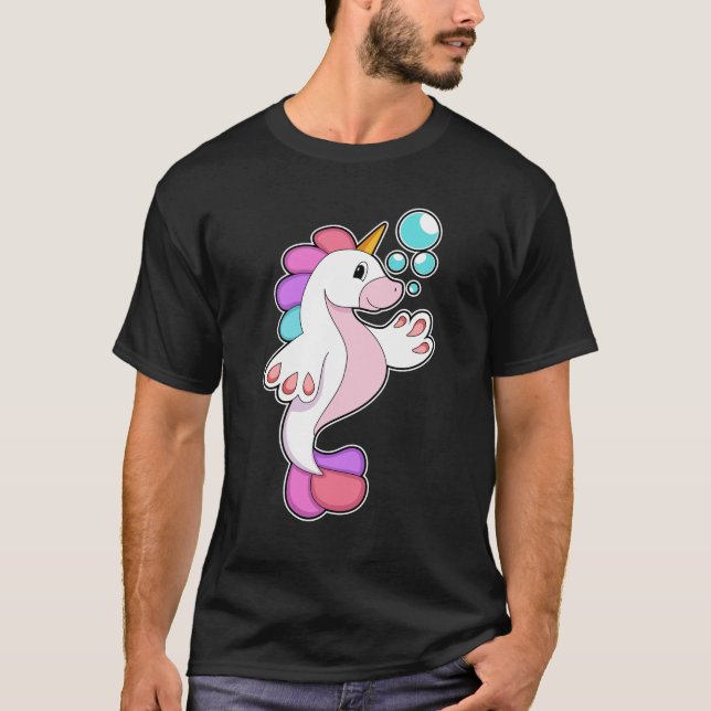Unicorn with Water bubbles.PNG T-Shirt (Front)