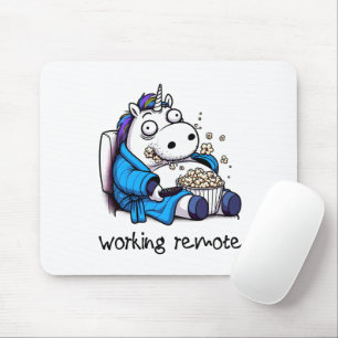 Unicorn Working Remote Mouse Pad