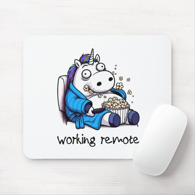 Unicorn Working Remote Mouse Pad (With Mouse)