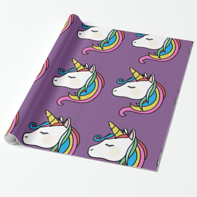 unicorn wrapping paper (Unrolled)
