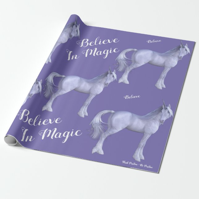 Unicorn Wrapping Paper (Unrolled)