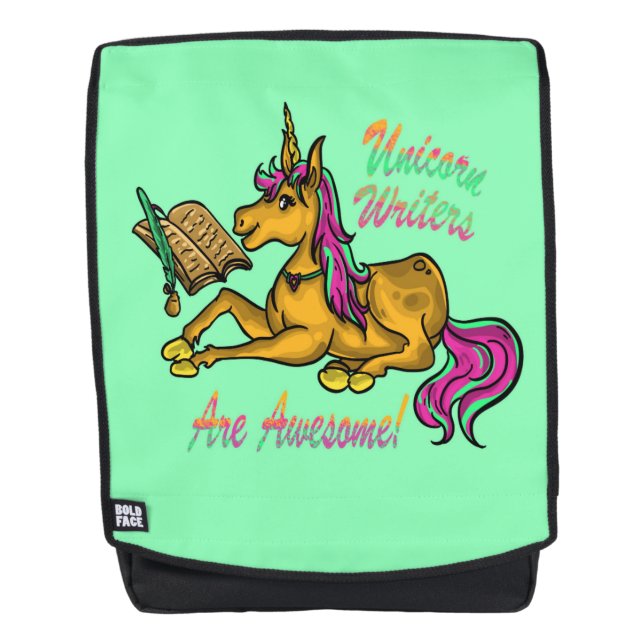 Unicorn Writers Are Awesome Backpack (Front)