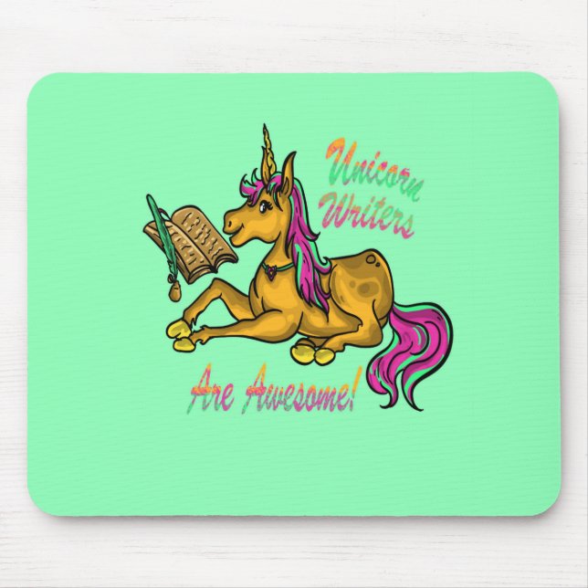 Unicorn Writers Are Awesome Mouse Pad (Front)