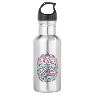 Unicorn Yoga Coffee Unicorns Stylish T-Shirt Desig 532 Ml Water Bottle