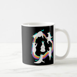 Unicorn Yoga Sun Salutation Poses Rainbow Meme  Coffee Mug