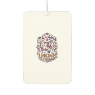 Unicorn Zero Drama Just Unicorn Vibes Stylish Whit Air Freshener