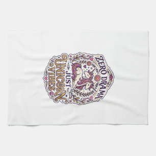 Unicorn Zero Drama Just Unicorn Vibes Stylish Whit Kitchen Towel
