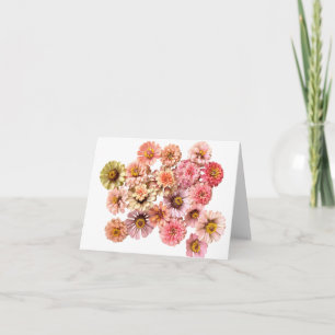 Unicorn Zinnias card