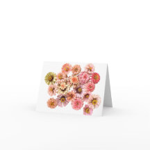 Unicorn Zinnias card