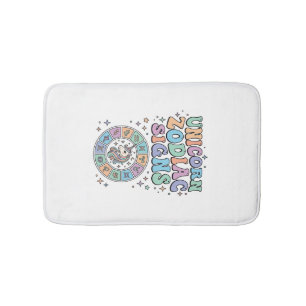 Unicorn Zodiac Signs Kawaii Vector Design_1 Bath Mat