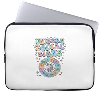 Unicorn Zodiac Signs Kawaii Vector Design_1 Laptop Sleeve