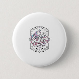 Unicorn Zodiac Unicorn Playful Cute Gift Design_1 2 Inch Round Button