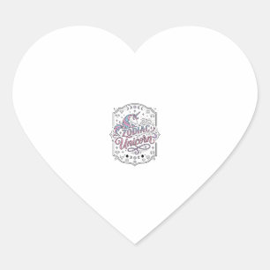 Unicorn Zodiac Unicorn Playful Cute Gift Design_1 Heart Sticker