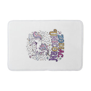 Unicorn Zodiac Unicorn Premium Vector Marketplace Bath Mat