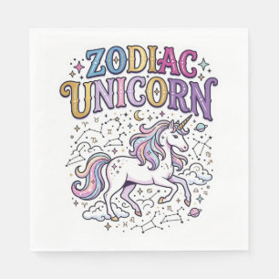 Unicorn Zodiac Unicorn Premium Vector Marketplace Napkin