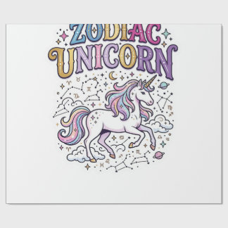Unicorn Zodiac Unicorn Premium Vector Marketplace  Wrapping Paper