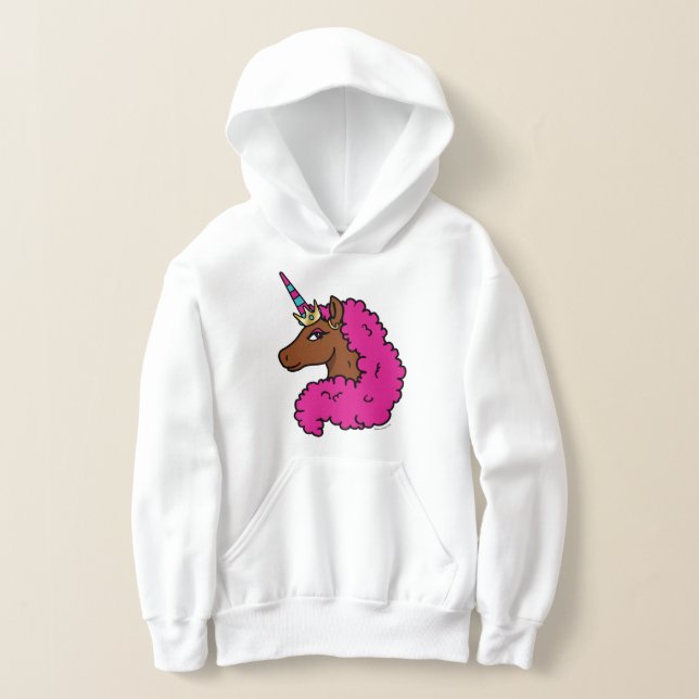 Unicorne Afro Rose Chaud (Poser)