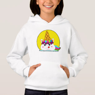 Unicorne avec cône de crème glacée