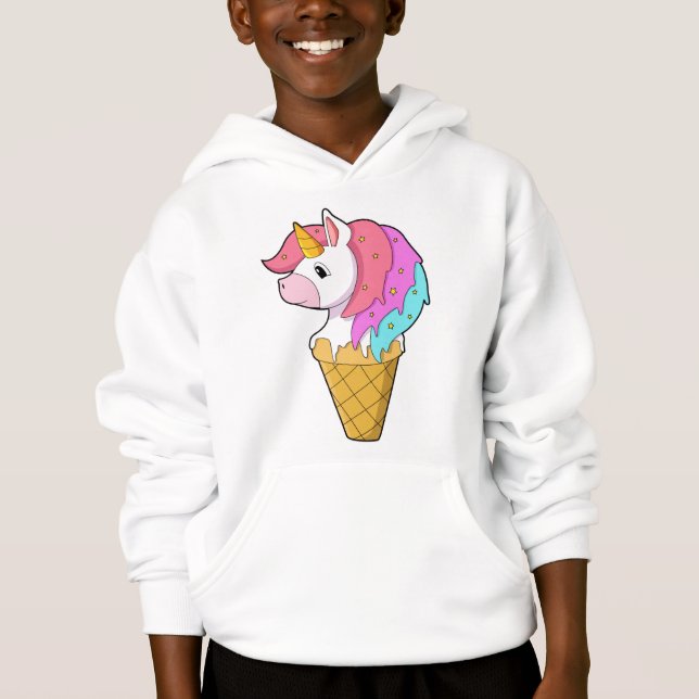 Unicorne avec crème glacée (Devant)