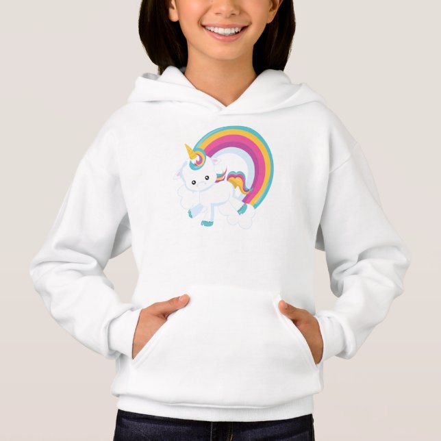 Unicorne avec Rainbow Girl (Devant)