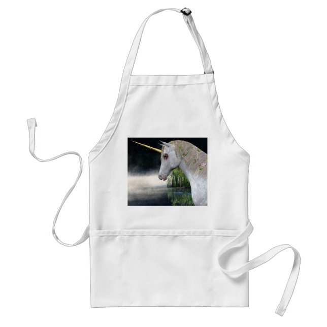 Unicorne Blanche Dans Le Tablier D'Imaginaire Mist (Devant)