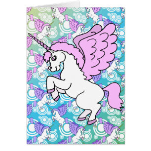 Unicorne blanche et rose