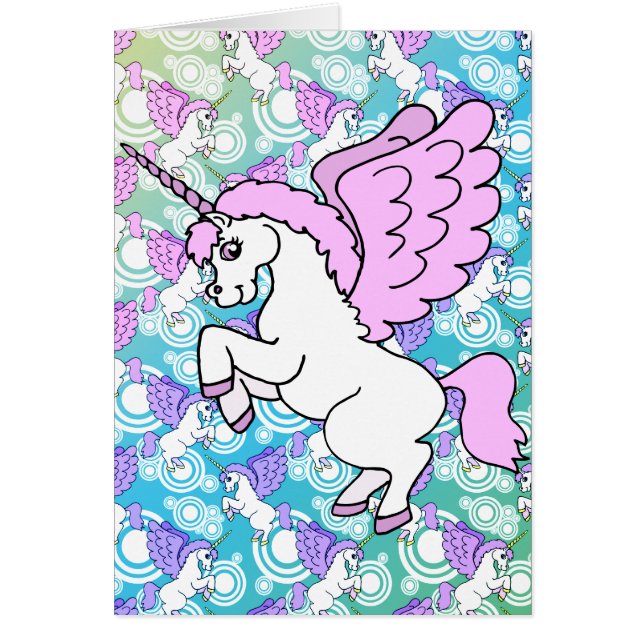 Unicorne blanche et rose (Devant)