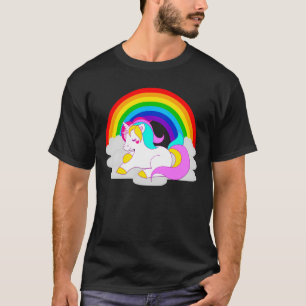 Unicorne blanche sur nuage avec T-shirt homme arc-
