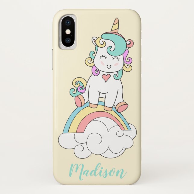 Unicorne de bébé personnalisée, Coque de cellule a (Dos)