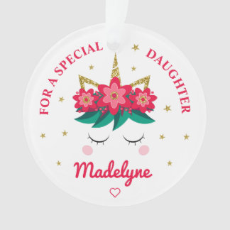 Unicorne de Noël de la fille personnalisée