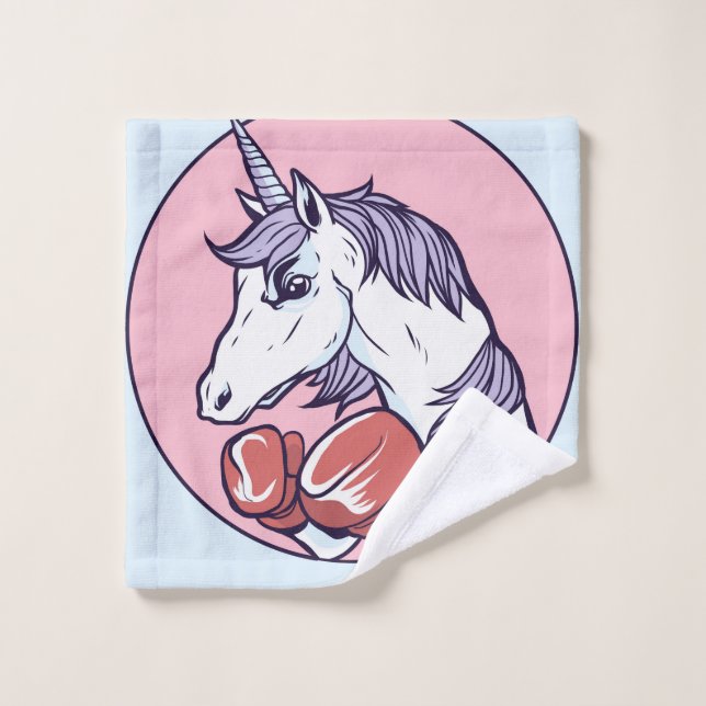 Unicorne en boîte (Gant de toilette)