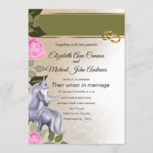 Unicorne Faire-part de mariage