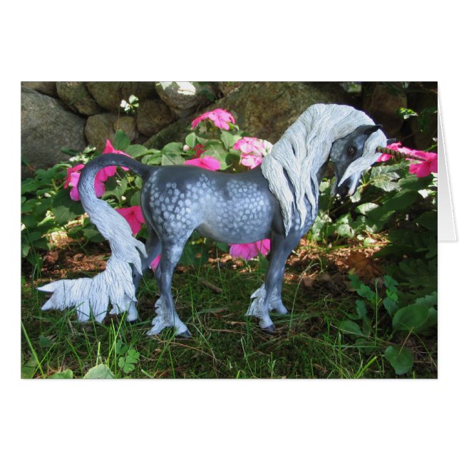 Unicorne gris appliqué (Devant horizontal)