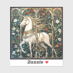 Unicorne médiévale - Sticker de serrure de fenêtre