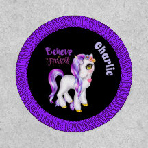 Unicorne Noire Personnalisée Croyez En Vous-Même