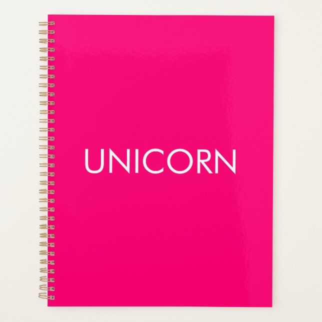 Unicorne rose chaud coutume typographie moderne dr (Devant)