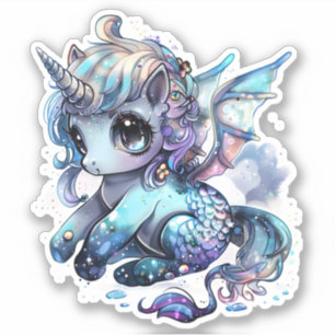 Unicorne, Sticker en vinyle coupé sur mesure
