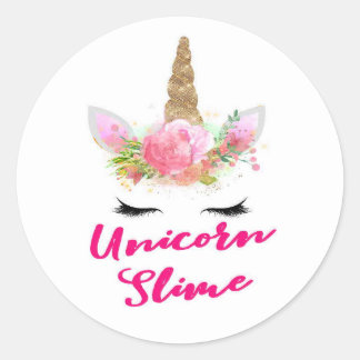Unicorne Stickers Slime rond