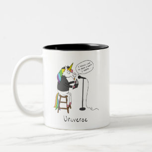 Unicorne Universe Lecture Poésie Drôle Café Mug